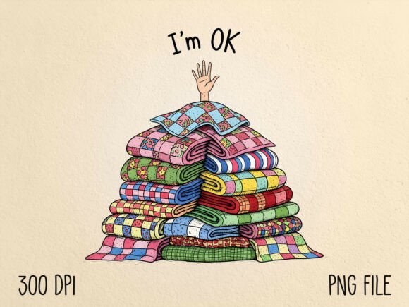 Download I’m OK Funny Quilter Sublimation PNG - Premium Bundle