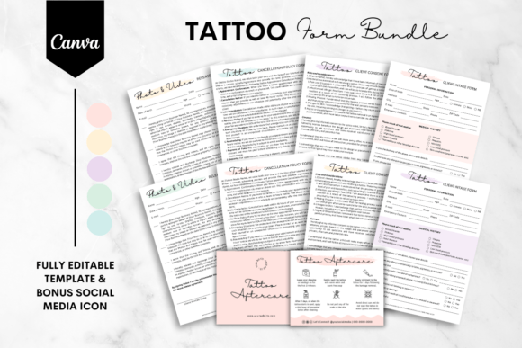 Download Tattoo Business Form Template Bundle 1 - Business form Collection